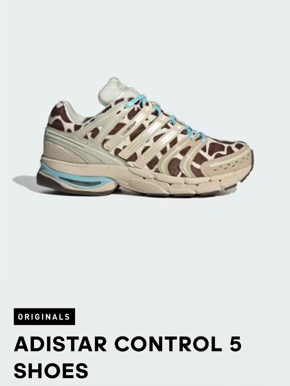 adidas Adistar Control 5 Women's Sneakers - Cream, Brown & Blue